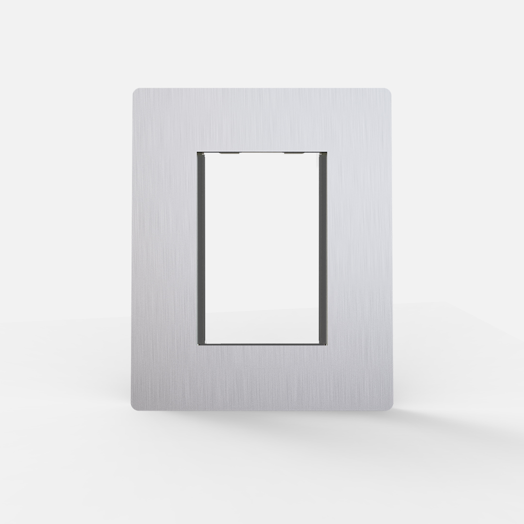 TAPA SERIE ARTE ALUMINIO - DIST GRIS