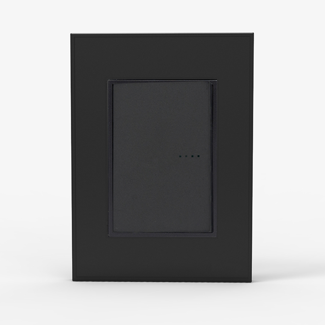 TAPA Y DISTANCIADOR BAUHAUS VIDRIO NEGRA