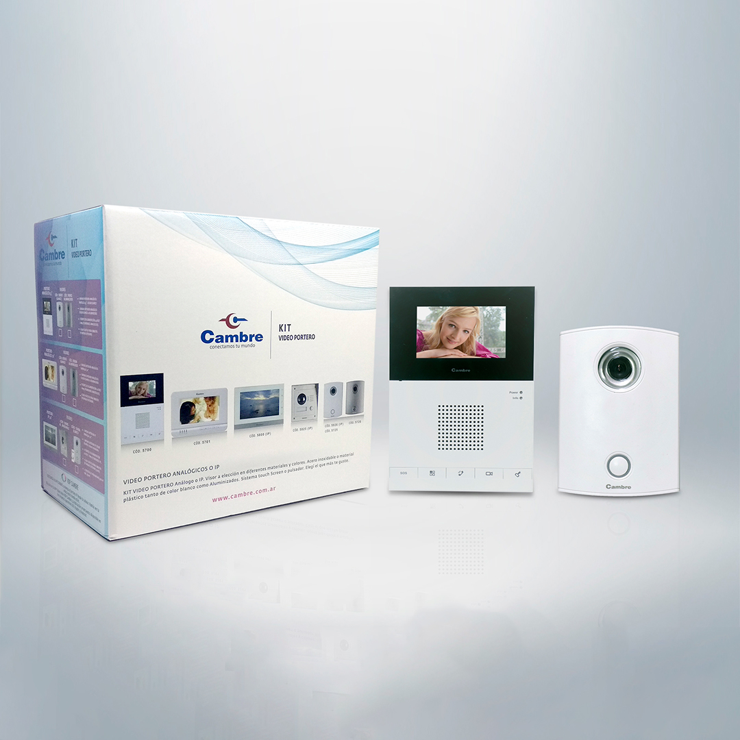 KIT PORTERO VISOR ANALOGICO 4.3'' COLOR BLANCO