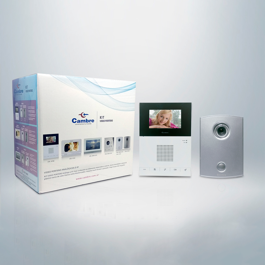 KIT PORTERO VISOR ANALOGICO 4.3'' COLOR ALUMINIO