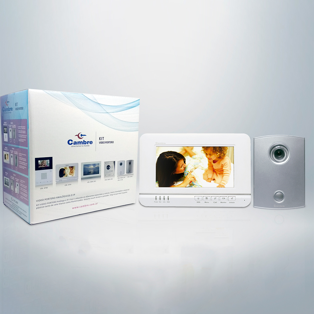 KIT PORTERO VISOR ANALOGICO 7.0'' COLOR ALUMINIO